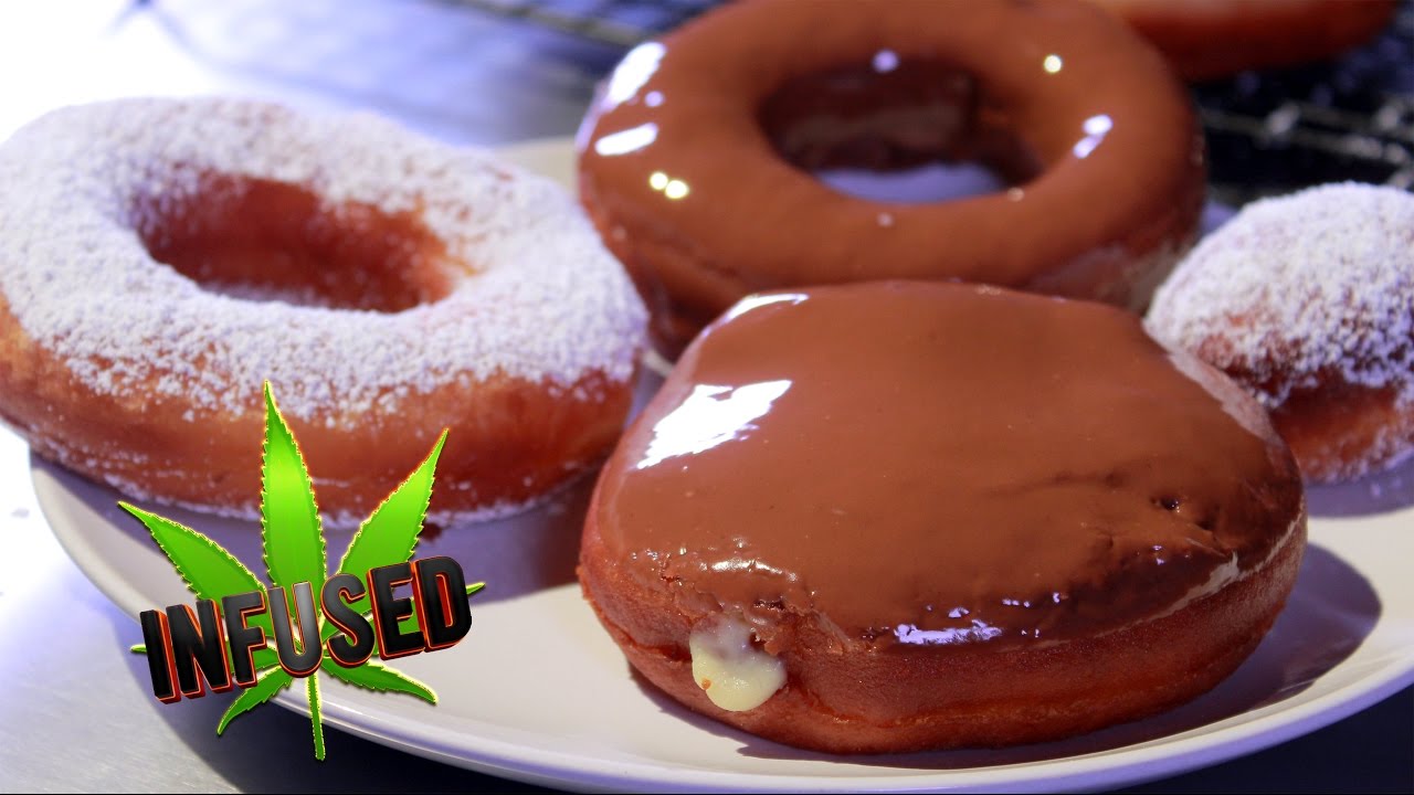 Marijuana Doughnuts with Cannabis Custard Filling & Weed Chocolate Icing: Infused Eats #39
