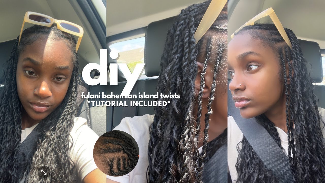 doing fulani bohemian island twists on myself *for the first time*
