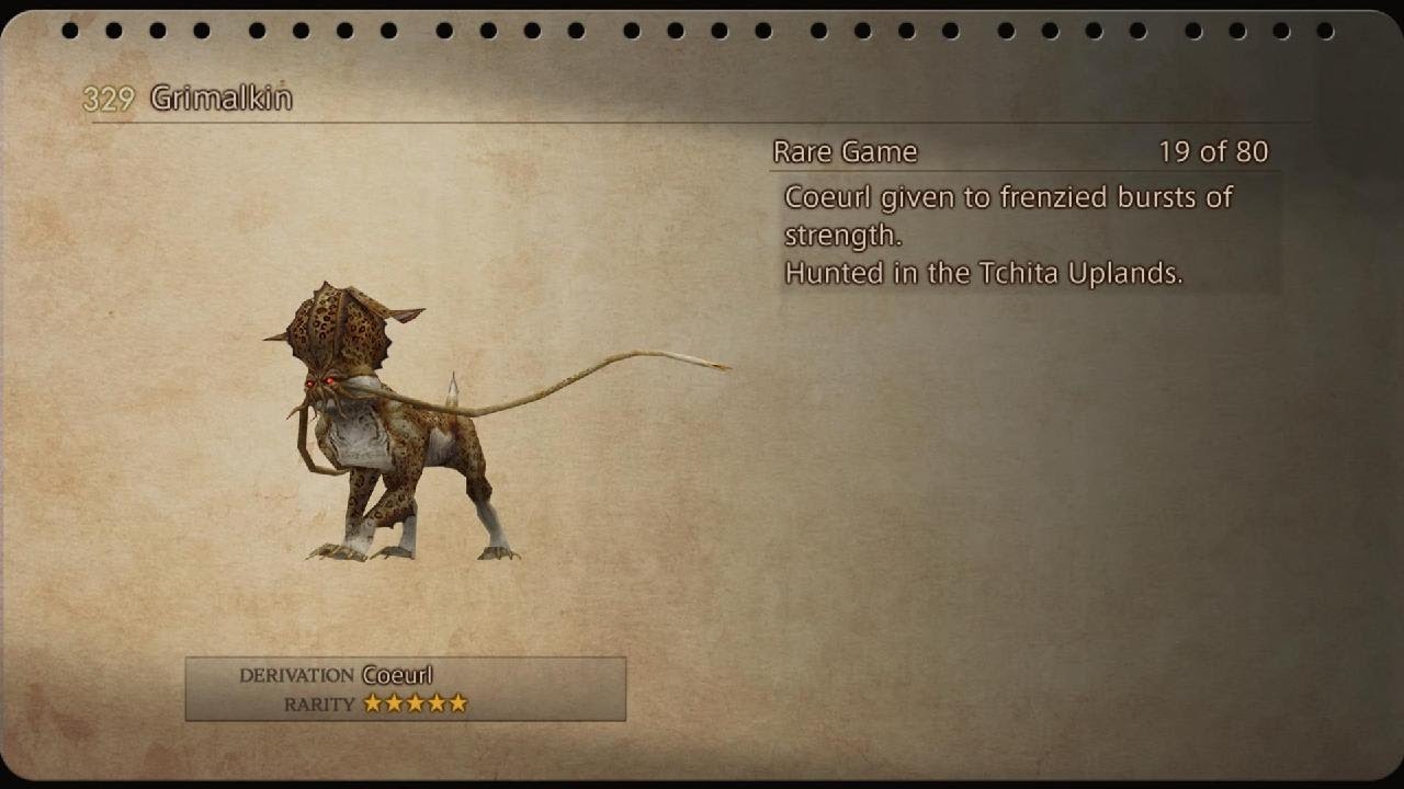FFⅫ TZA - Rare Game Guide - Grimalkin