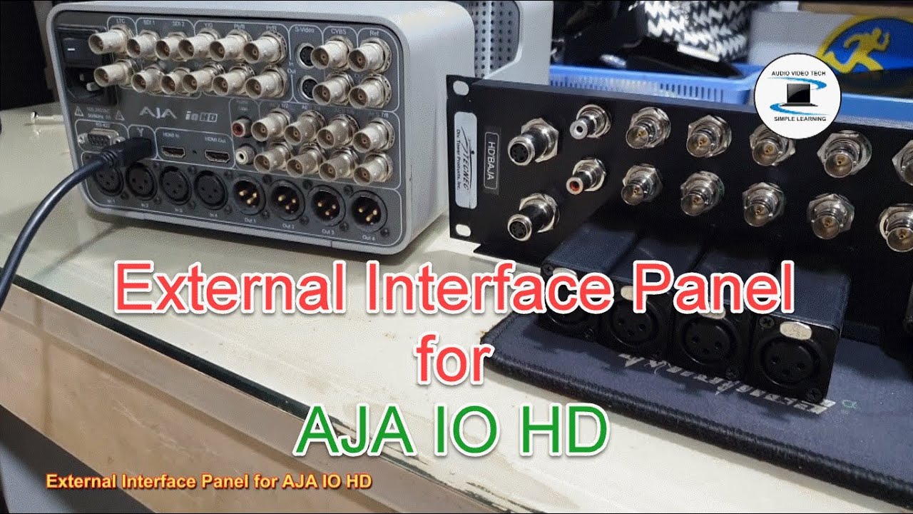 External Interface Panel for AJA IO HD.
