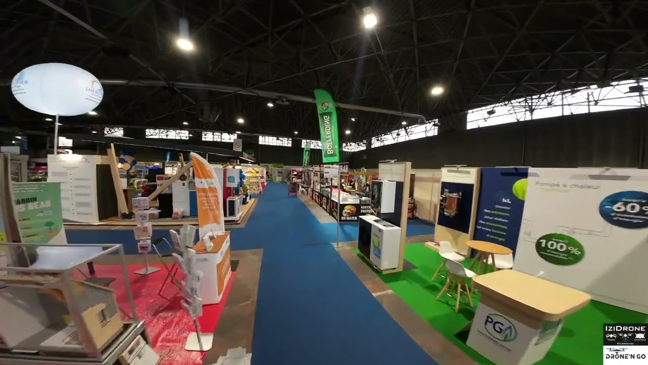 Salon Habitat D&eacute;co, M&eacute;tiers d'Art & Antiquaires de Nancy 2024 : vue drone avant l'ouverture