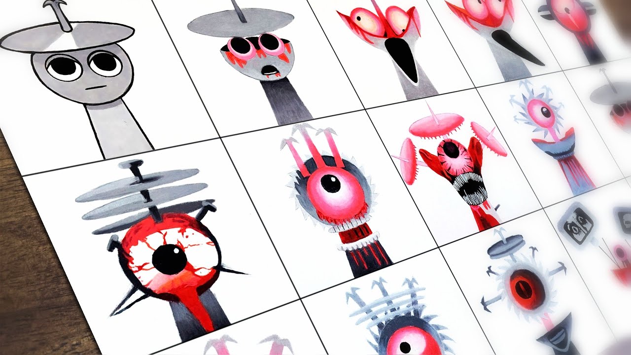 Drawing Incredibox Sprunki : Clukr Phase 1 to Phase 12