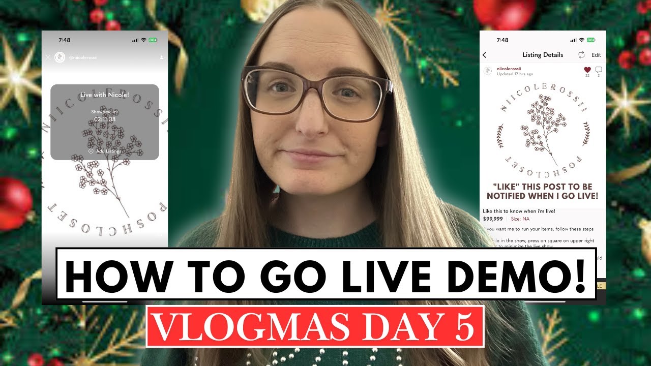 Пошаговое руководство по живому выступлению POSHMARK | Vlogmas, день 5