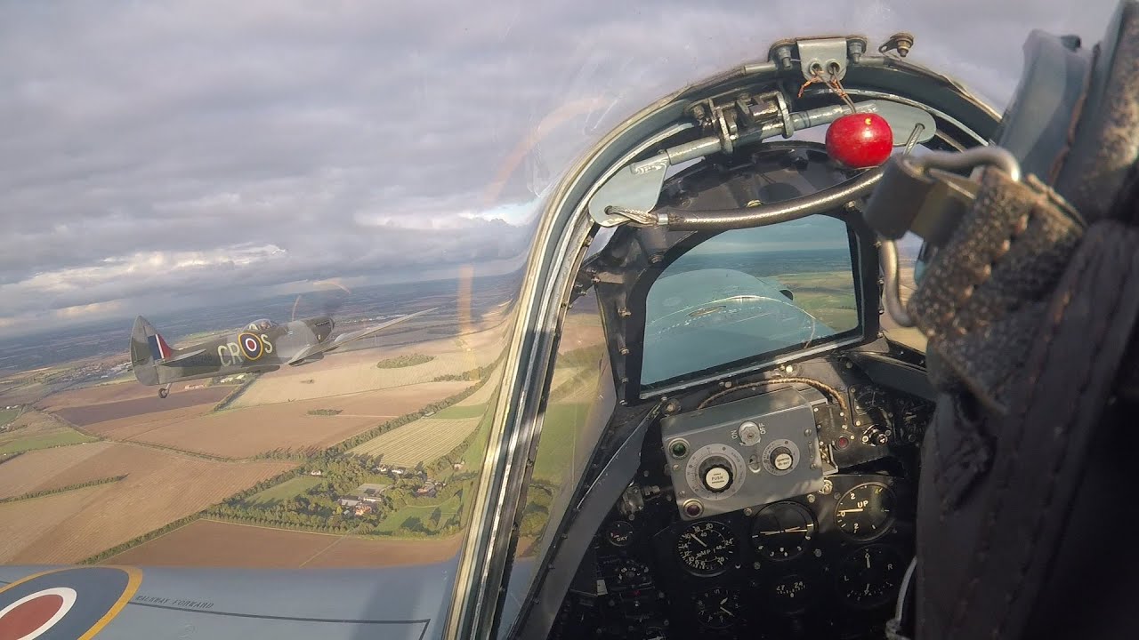 Onboard with Peter Teichman as he flies in Spitfire Balbo at Duxford 2018