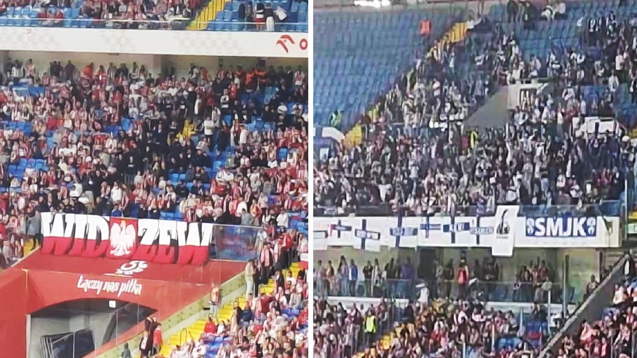 Hymn Polski przed meczem Polska - Finlandia. Radość kibiców po bramkach. Doping | 07.09.2025