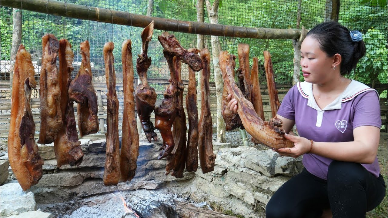 How to Make Smoked Pork (Long-Term Preservation) - Harvest Chives to Sell at the Market.