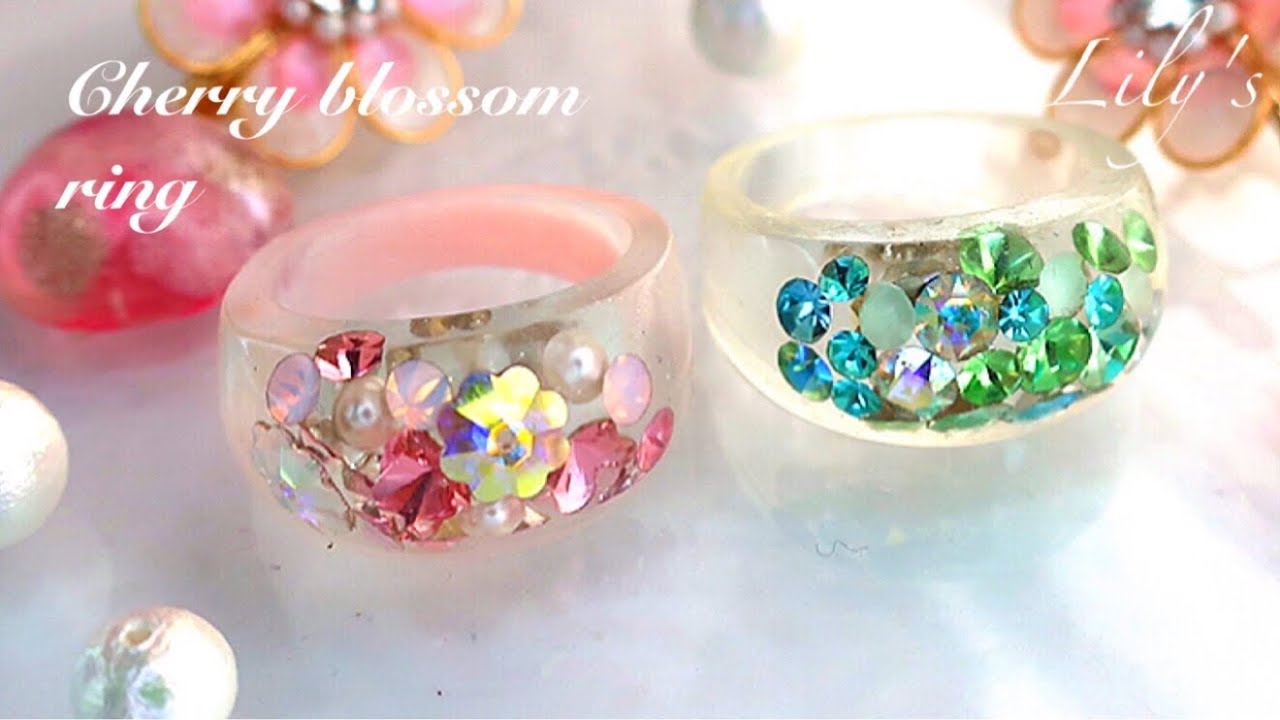 【UVレジン】春！桜色のリングの作り方♡/DIY/How to make a Cherry -colored ring