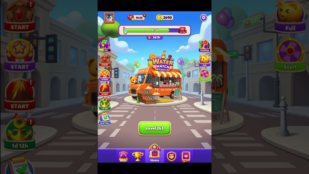 Water Match ASMR Level 261-262-263-264-265