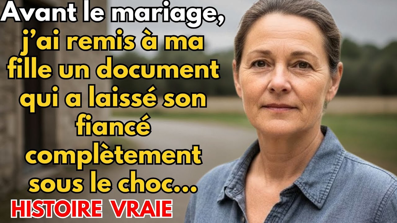 Avant le mariage, j’ai remis à ma fille un document qui a laissé son fiancé complètement sous le..
