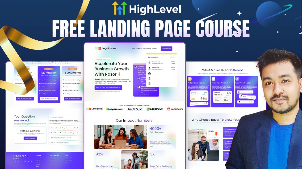 Free Template Inside: Build Stunning Landing Pages in GoHighLevel! Step By Step Guide