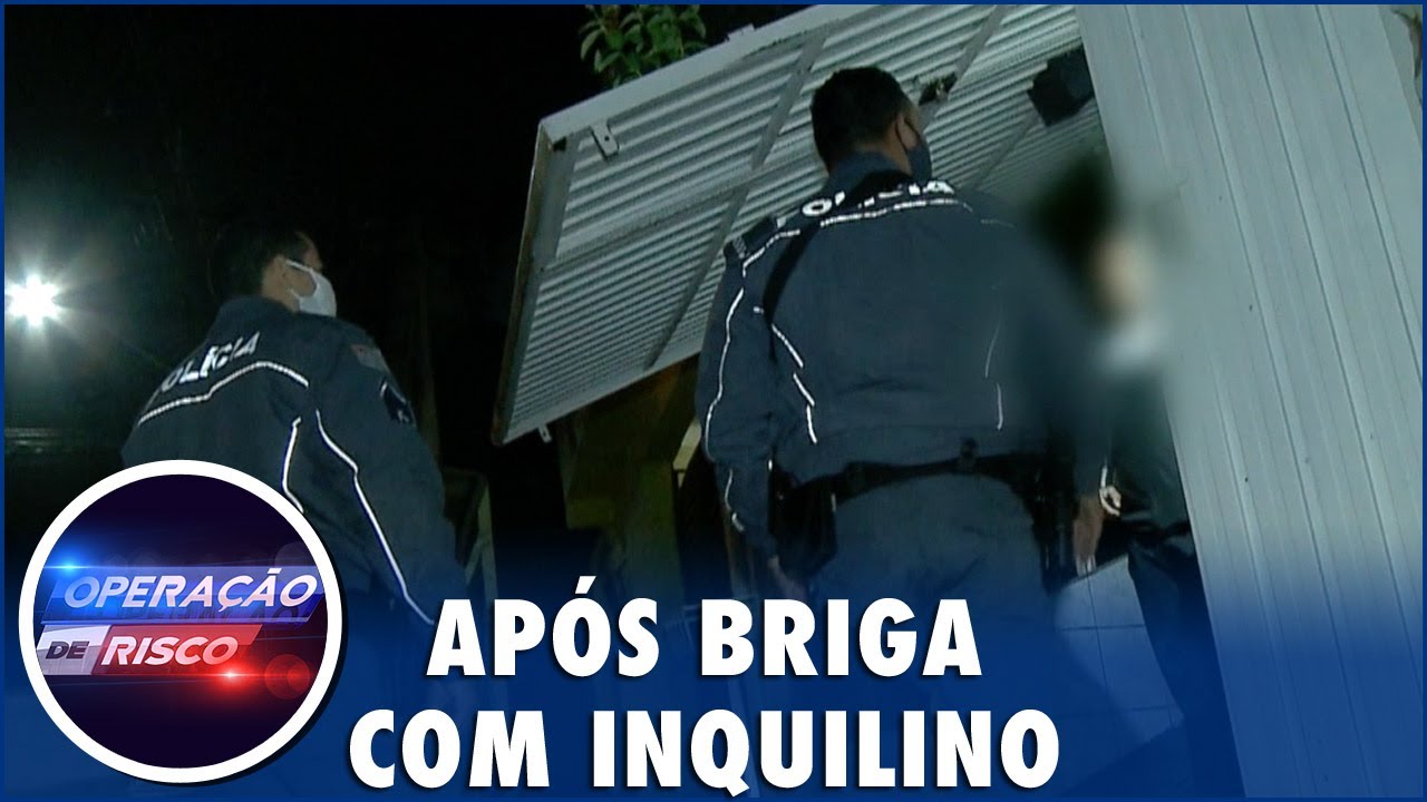 Homem exaltado fecha portão de casa ao discutir com policial