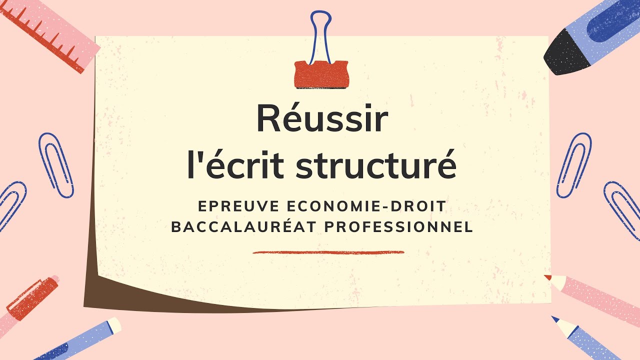 Epreuve économie-droit : réussir l'écrit structuré
