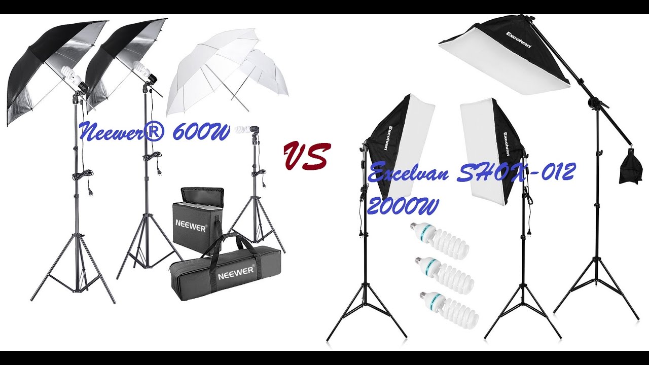 Neewer vs Excelvan Studio Light System-Comparison Video
