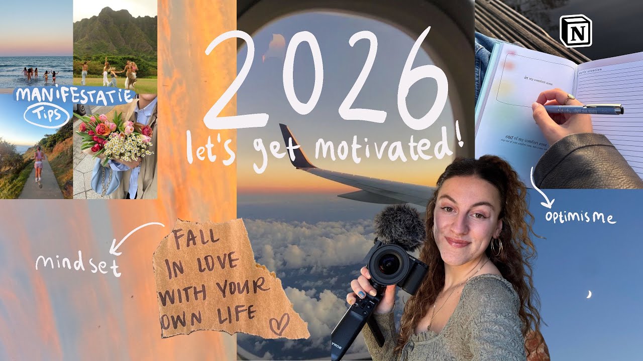 let’s get motivated 2026! 💻🎧 intenties, manifestatie tips en positieve mindset voor het nieuwe jaar