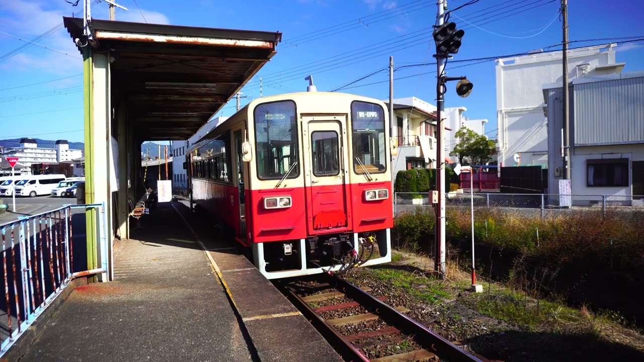 紀州鉄道　学門駅　紀伊御坊駅止まり行き