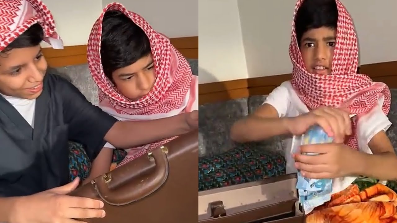 احمد جاته شنطة فلوس لانه صار شيخ 😂 #فراج_قزيع_السهلي سنابات فراج قزيع السهلي