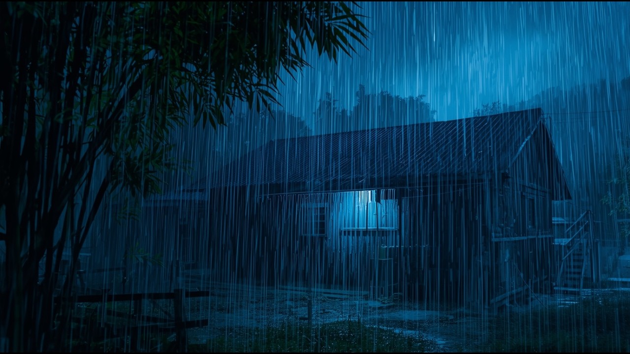 Relax & Sleep Instantly 🌧️ Heavy Rain on Metal Roof & Intense Thunderstorm Sounds for Deep Sleep #14