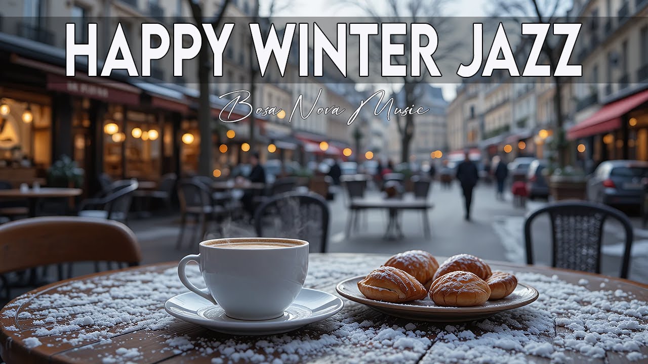 Cozy Winter Jazz | Coffee Shop Ambience | Relaxing Smooth Bossa Nova Instrumental Music for Focus ✨
