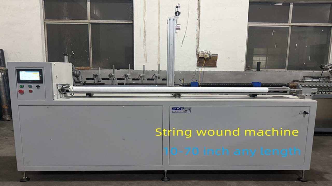 PLC 70 inch string wound filter cartridge machine | PP Yarn Winding Filter Cartridge Machine