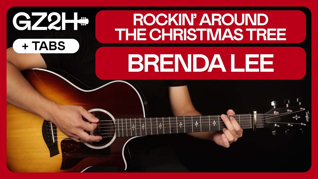 Rockin' Around The Christmas Tree Guitar Tutorial Brenda Lee |Chords + Solo + TAB|