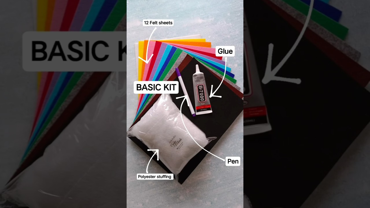 Premium felt sheets in A4 size &yards available!Perfect for all crafts.Order now @creative2015minds!