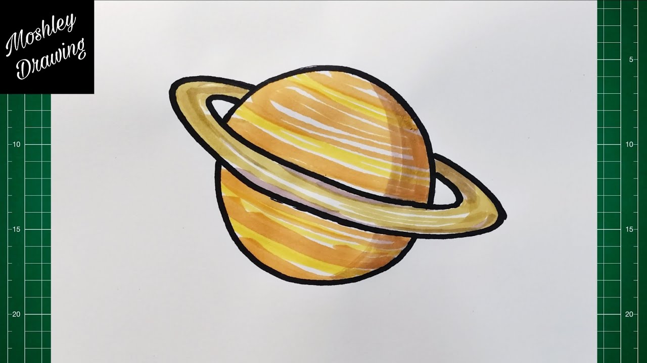 How to Draw Saturn Planet easy
