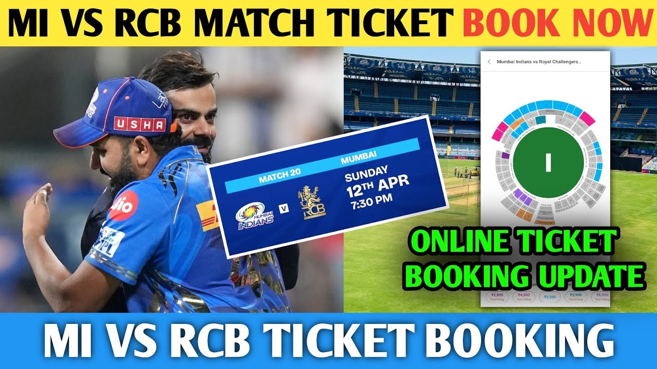 How to Book MI vs RCB Ticket In Bookmyshow | Mi vs Rcb Match Ticket Again Booking Start Date