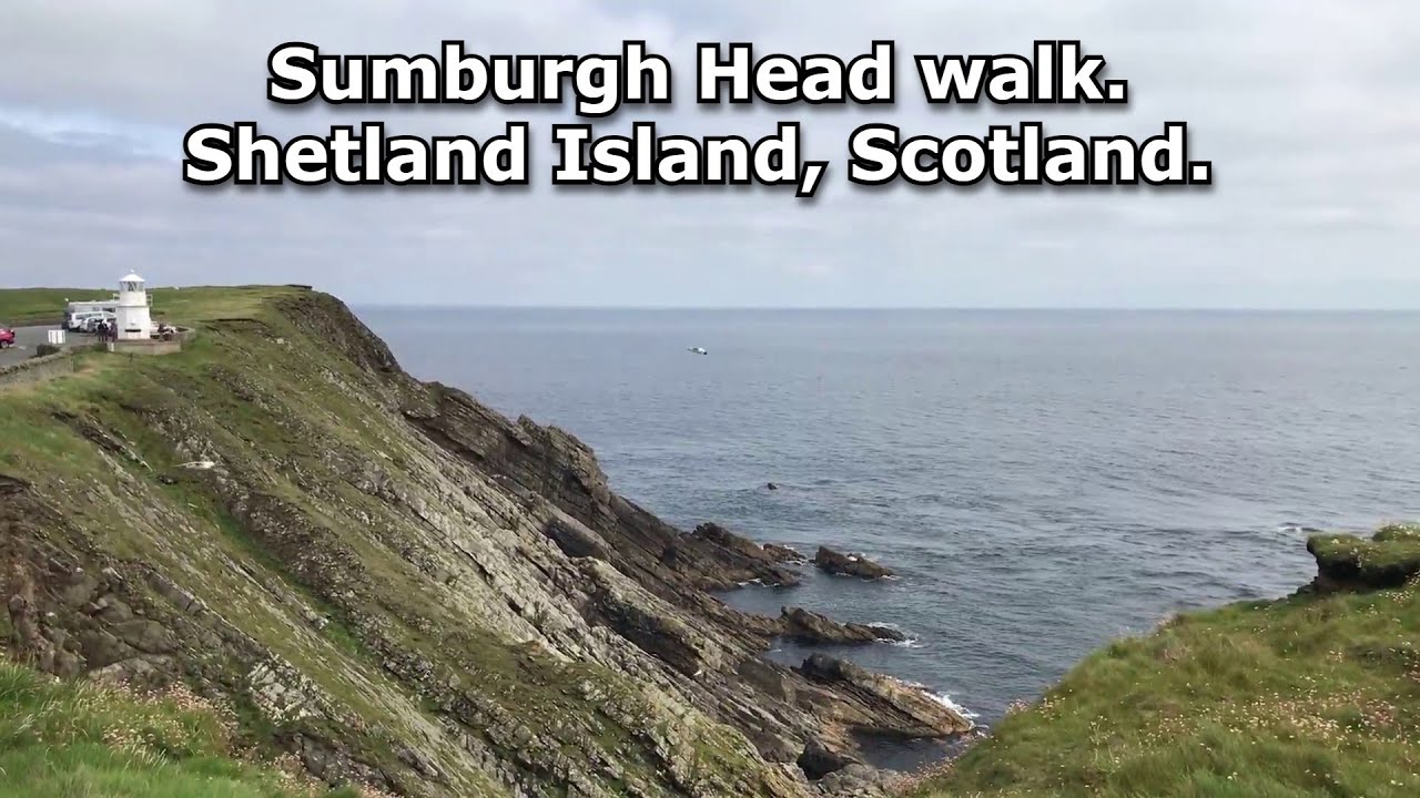Sumburgh Head walk. Shetland Island, Scotland. Lighthouse. 🏴󠁧󠁢󠁳󠁣󠁴󠁿