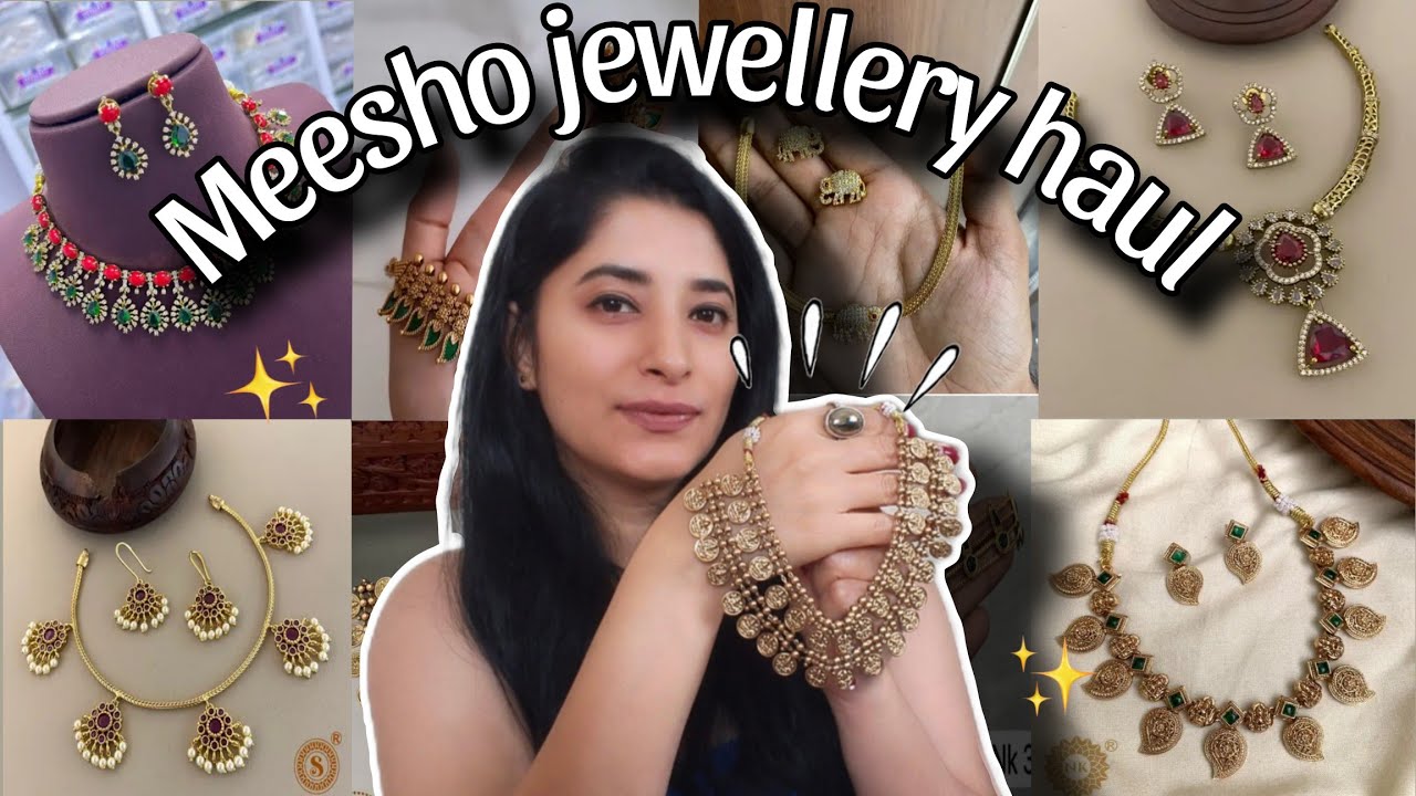 MEESHO Jewellery haul 🥰💕||Meesho moissanite necklace,honest review #meeshohauls