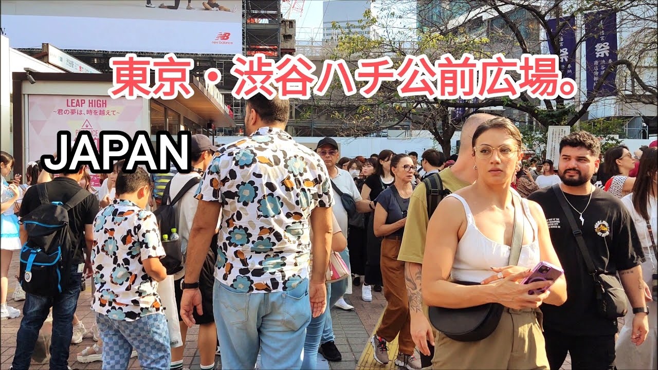 [4K] 💖 Japan.渋谷ハチ公前広場の眺め。#  Shibuya Scramble Square Walk 🍎