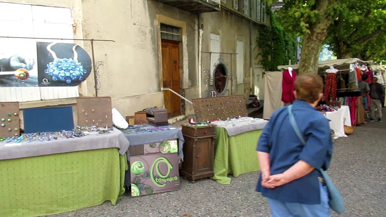 Town Centre on Market Day, Die, Drome, France
