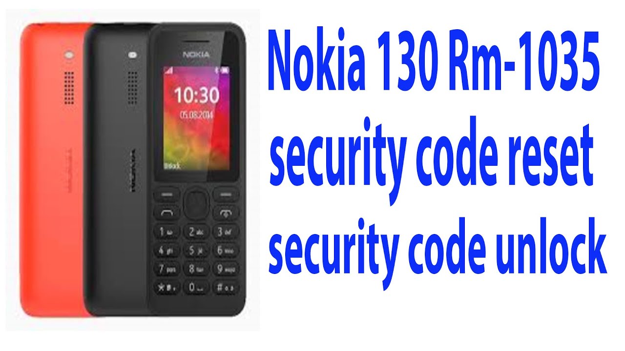 Nokia 130 Remove Security Code