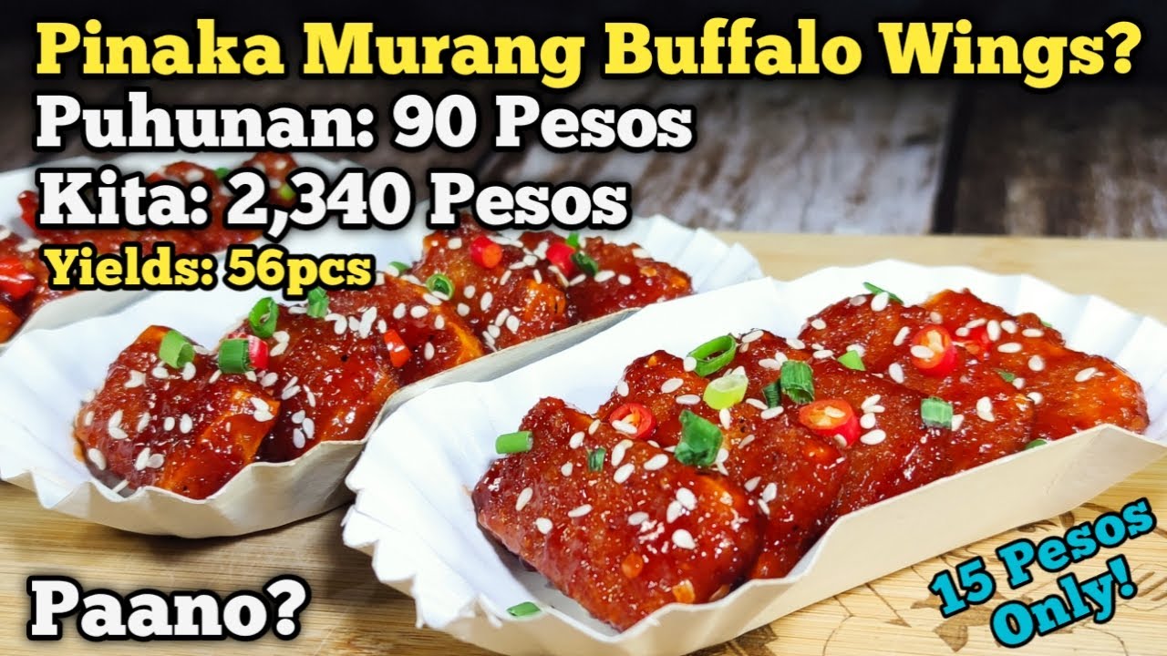 PINAKA MURANG BUFFALO WINGS? 15 PESOS PER ORDER | BUFFALO TOFU RECIPE