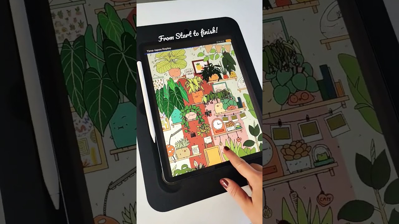 9 hours in 5 seconds #procreate #drawing #timelapse #digitalart #houseplants #ipaddrawing