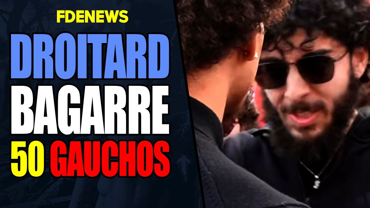 CE JEUNE DROITARD SE TAPOTE AVEC DES GAUCHISTES PLACE DE LA RÉPUBLIQUE