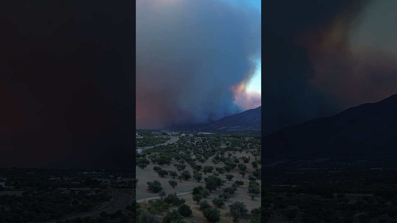 West Attica Wildfire, Greece 2026 - 100+ burned houses | Evacuation order | Smoke | disaster! 💔