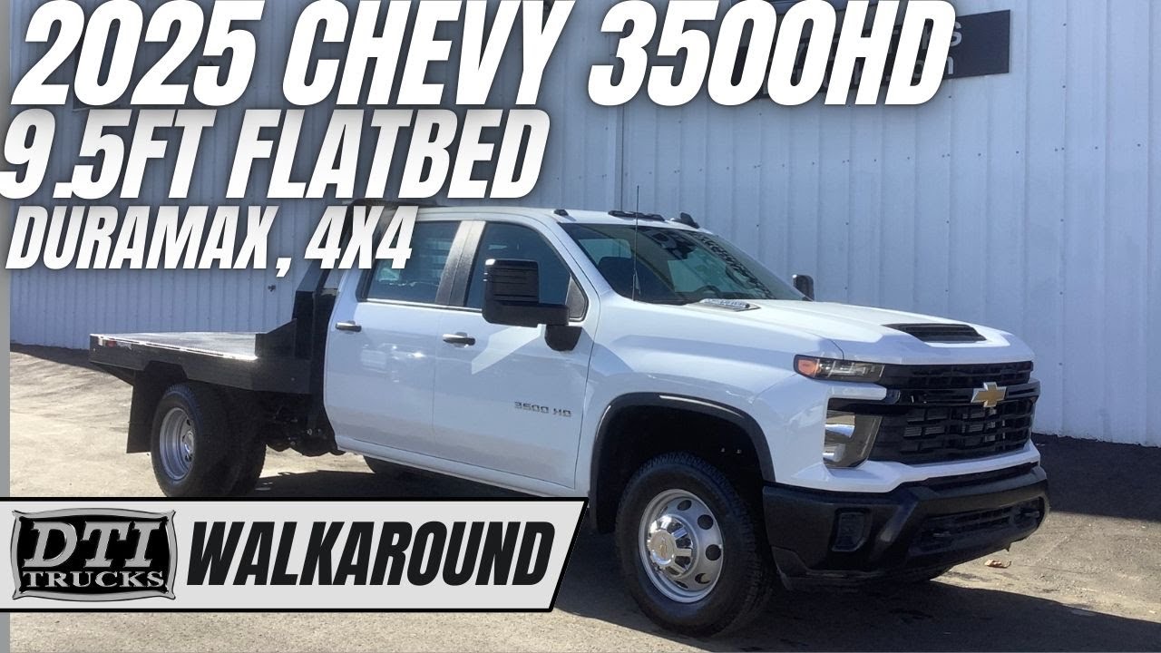 2025 Chevrolet 3500HD 9.5ft Flatbed Truck, Duramax, 4x4 #18021M