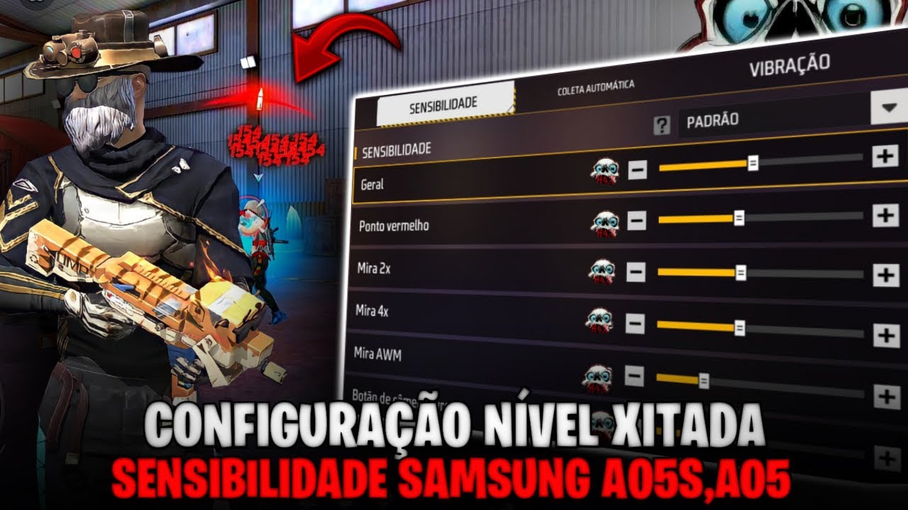 MELHOR SENSI + DPI GALAXY A05,A05S NOVA ATUALIZAÇÃO FREE FIRE 2025