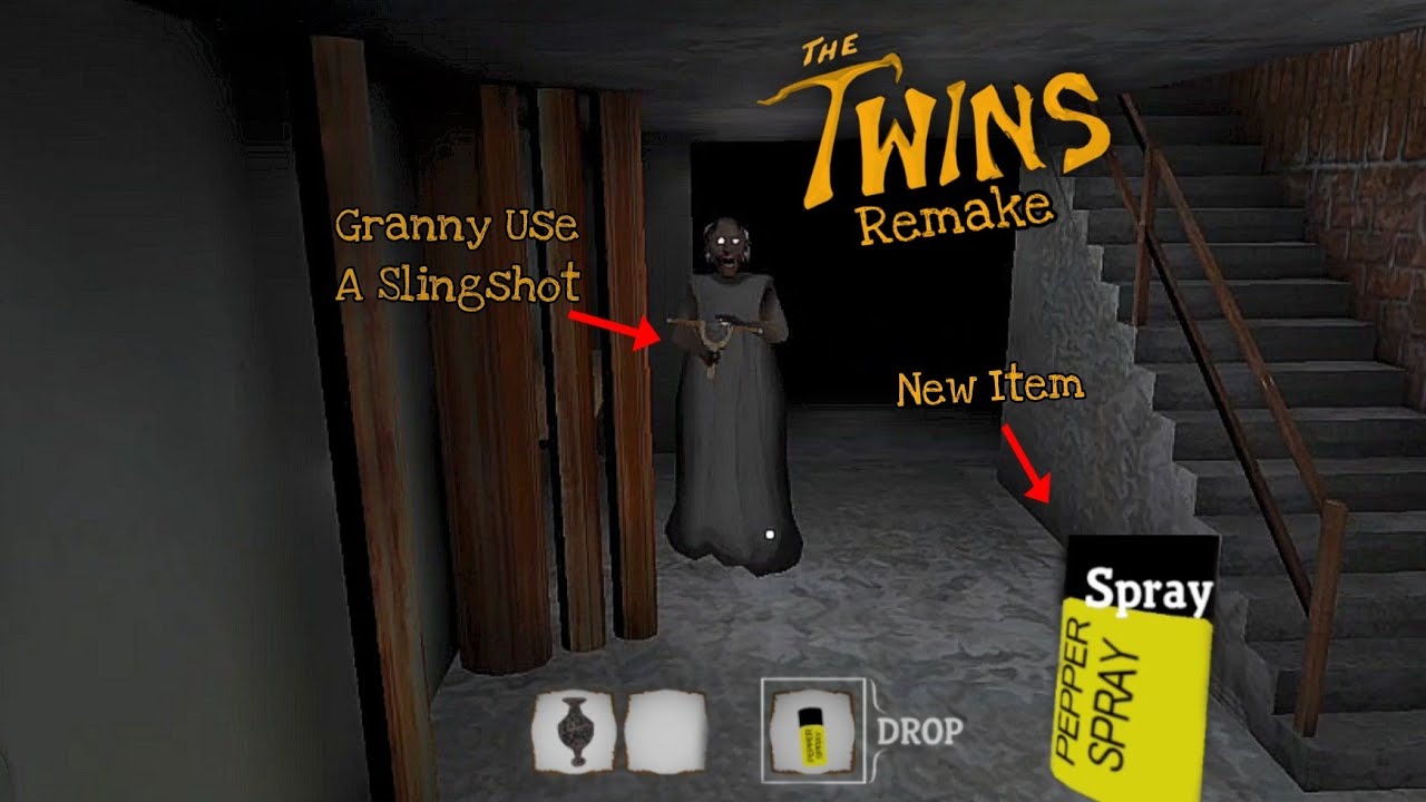 The Twins Remake New Update: Granny Use A Slingshot, New Item (pepper spray) Full Gameplay