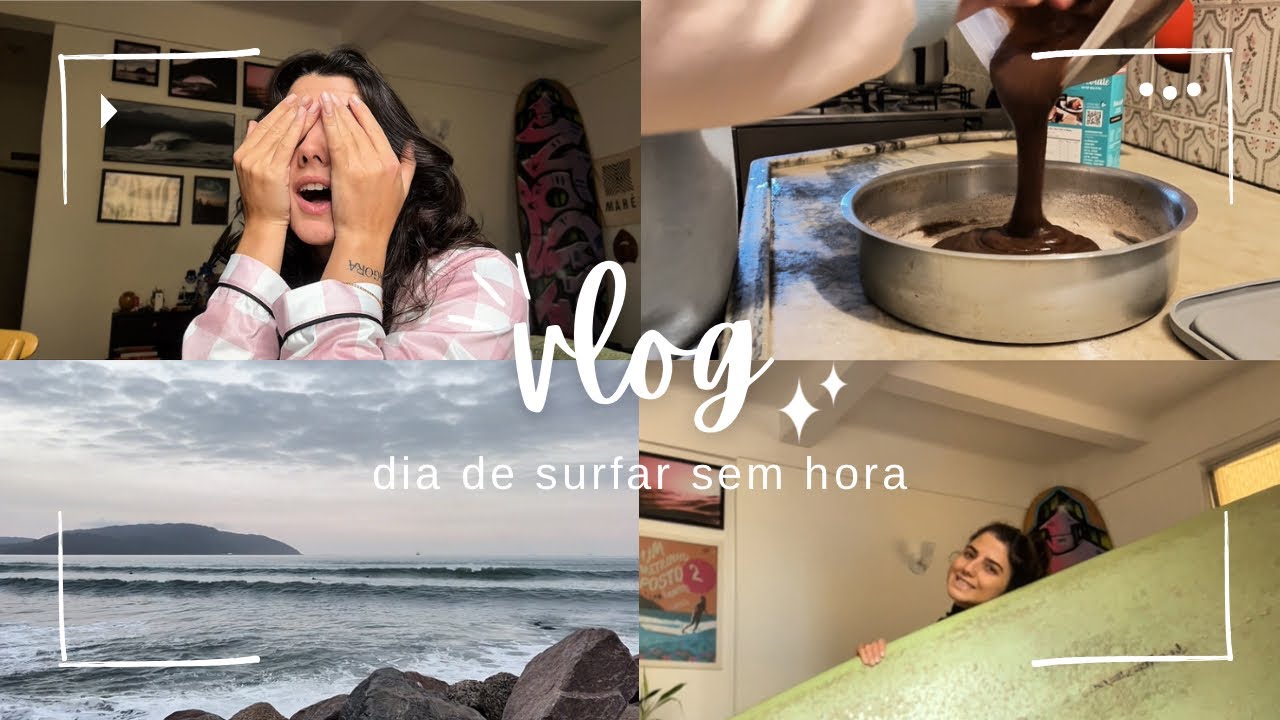 domingo preguiçoso, surf e bolo vegano