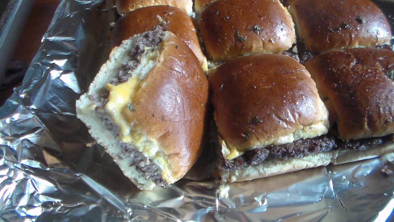 Easy Oven Hamburgers (Mini Square Hamburgers)