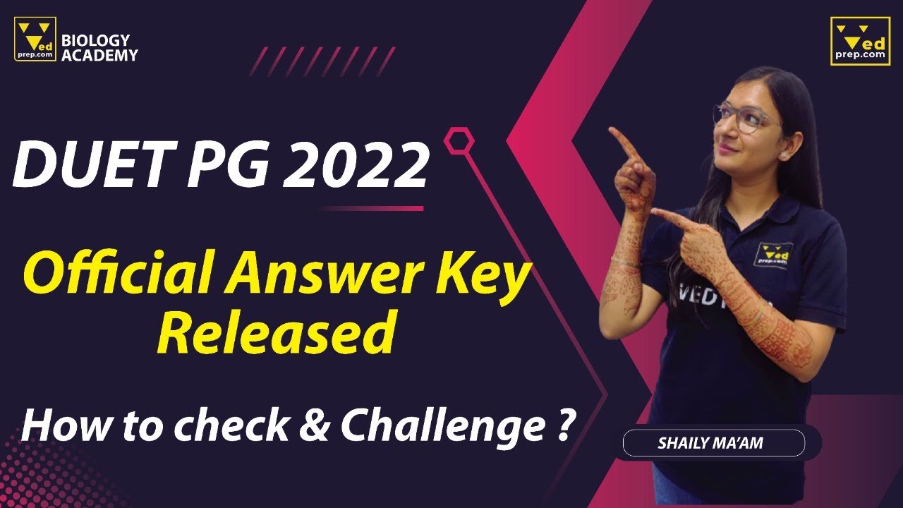 How to Check & Challenge DUET PG Answer Key 2022?
