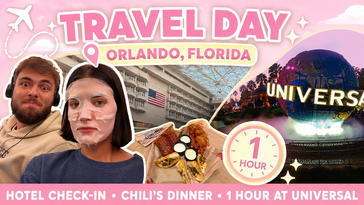День путешествия во Флориду! ✈️ Из Хитроу в Орландо + ОДИН ЧАС в Universal Studios 🎢