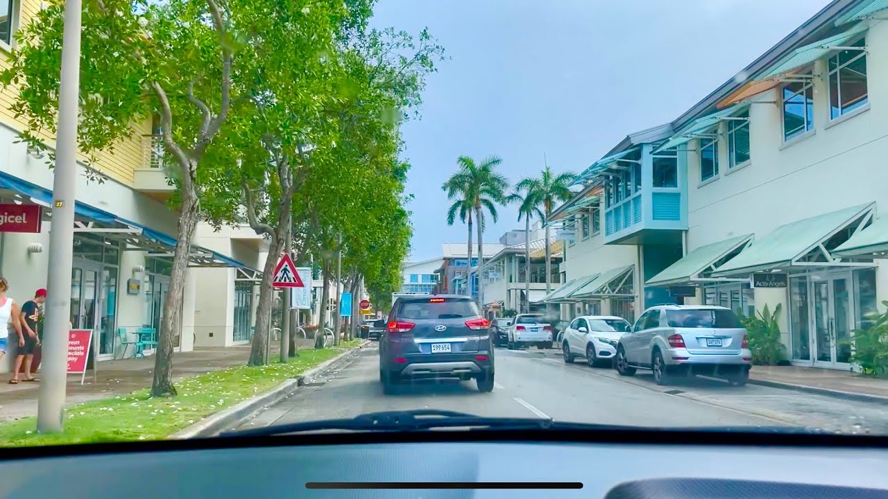 Driving in George Town, Cayman Islands: May 2021