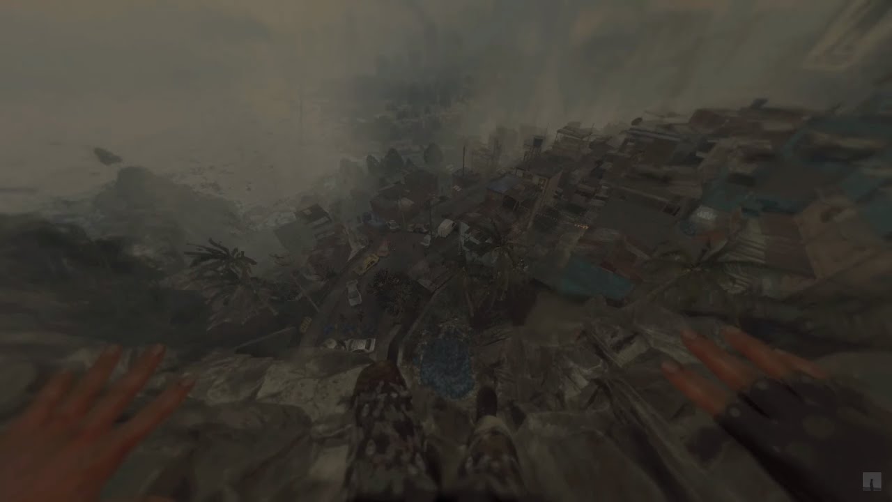 Dying Light Rainstorm Parkour POV Gameplay Free Running (2021) (No Grappling Hook)