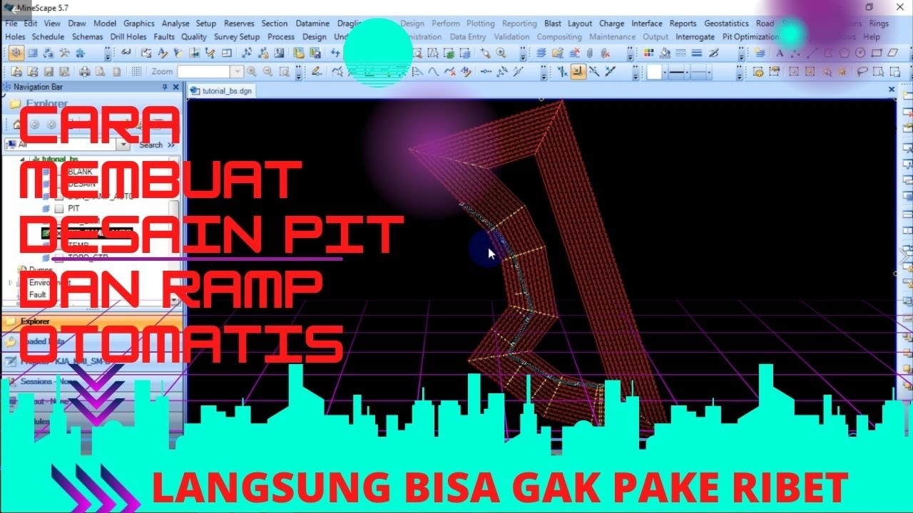 TUTORIAL | CARA MEMBUAT DESIGN PIT DAN RAMP OTOMATIS | MINESCAPE 5.7