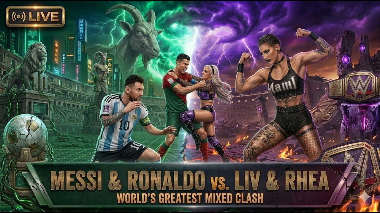 Messi & Ronaldo vs. Liv & Rhea: LIVE FIGHT!