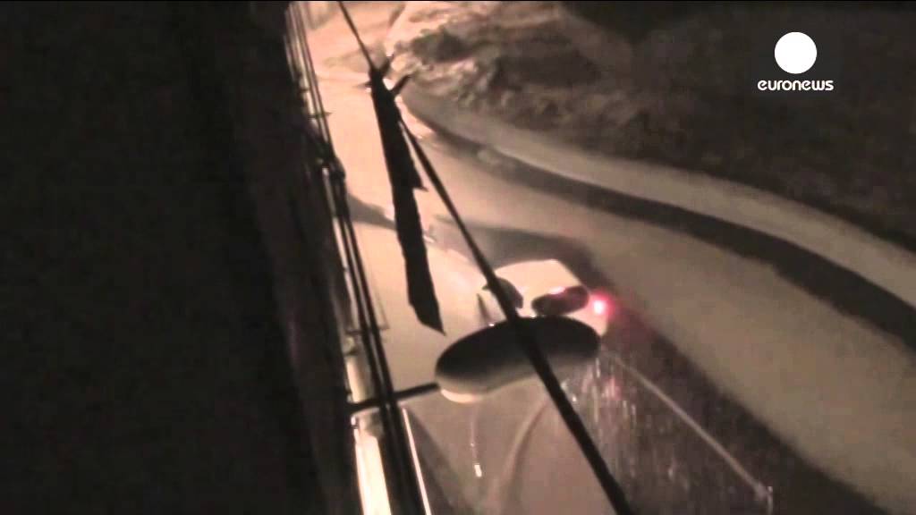 Flash floods in Italy: amateur video shows violent flooding in streets