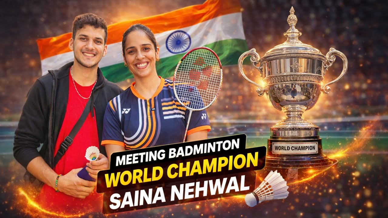 Playing badminton with the champion | Saina Nehwal | vlog 