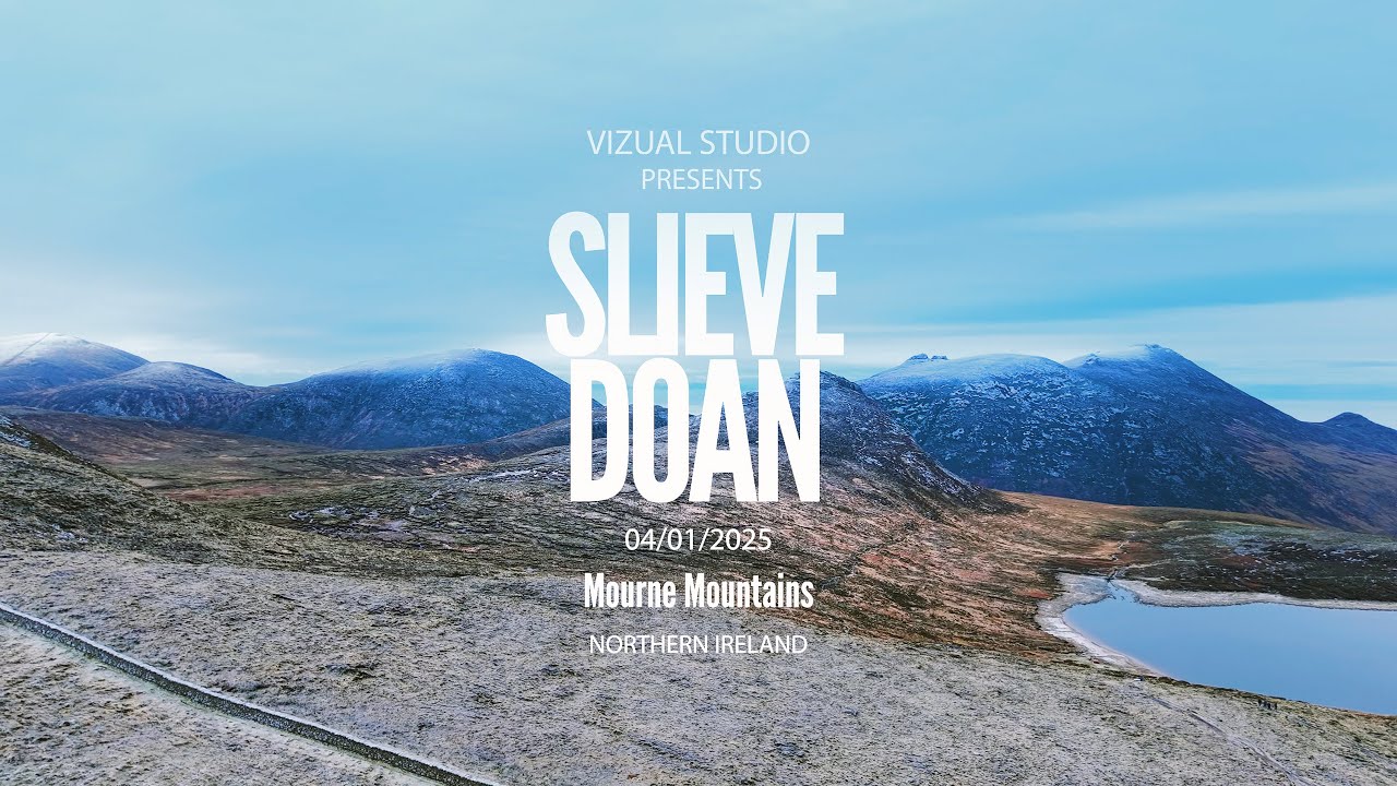 Epic Slieve Doan in Beautiful Mourne Mountains Ireland 4K drone footage Jan 2025